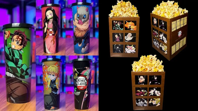 Demon Slayer vasos y palomiteros coleccionables en cine