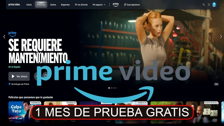 Amazon Prime video gratis 1 mes de prueba