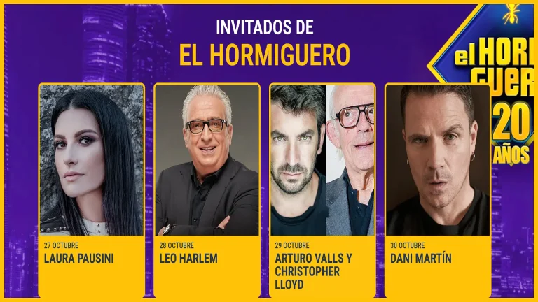 Invitados el hormiguero semana 27 al 30 de octubre 2025 para celebrar el programa 3000